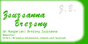 zsuzsanna brezsny business card